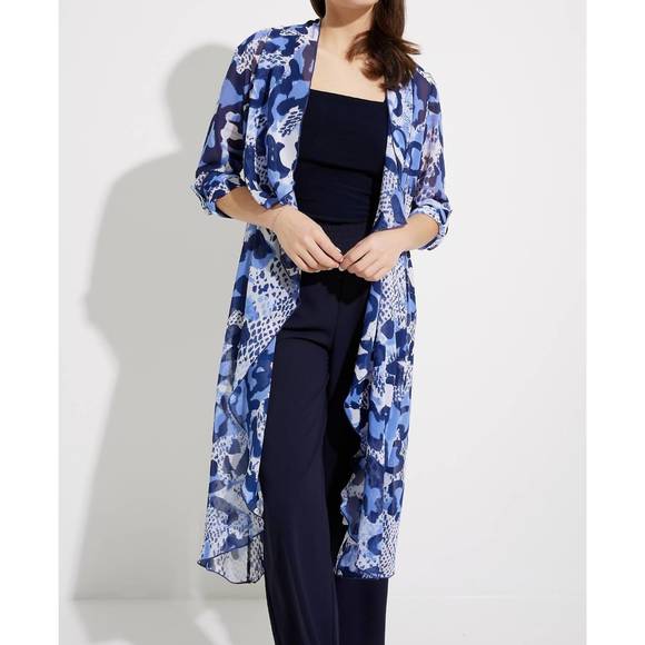 NEW JOSEPH RIBKOFF animal print cover-up in blue/vanilla - Picture 2 of 3